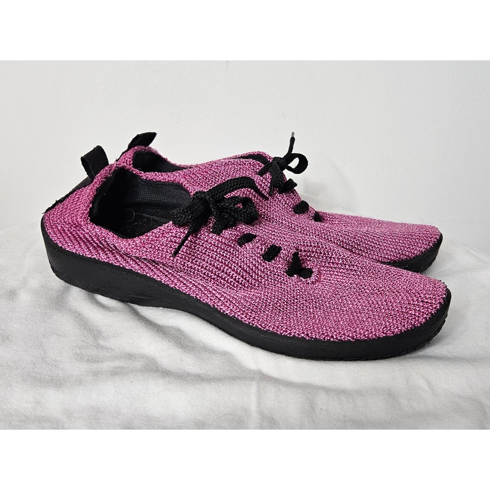 Arcopedico LS‎ Pink Knit Lace Up Comfort Walking Shoes Womens EU 39 US 8-8.5